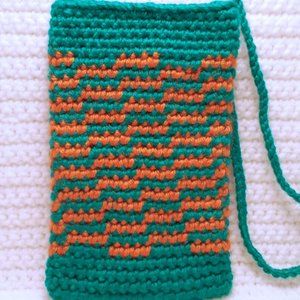 Crochet Tapestry Cell Phone Bag